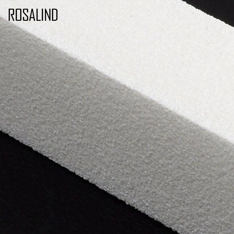 ROSALIND, 4 шт./лот, буферная пилочка для ногтей, инструменты для педикюра, маникюра, полировки, шлифовальный лак, белый, сделай сам, дизайн ногтей, женский салон