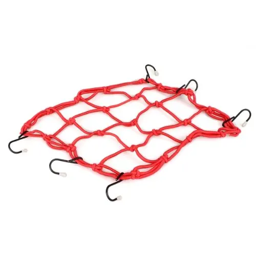 

Motorbike Motorcycle Cargo 6 Hooks Hold Down Web Net Bungee Storage Carrier Red