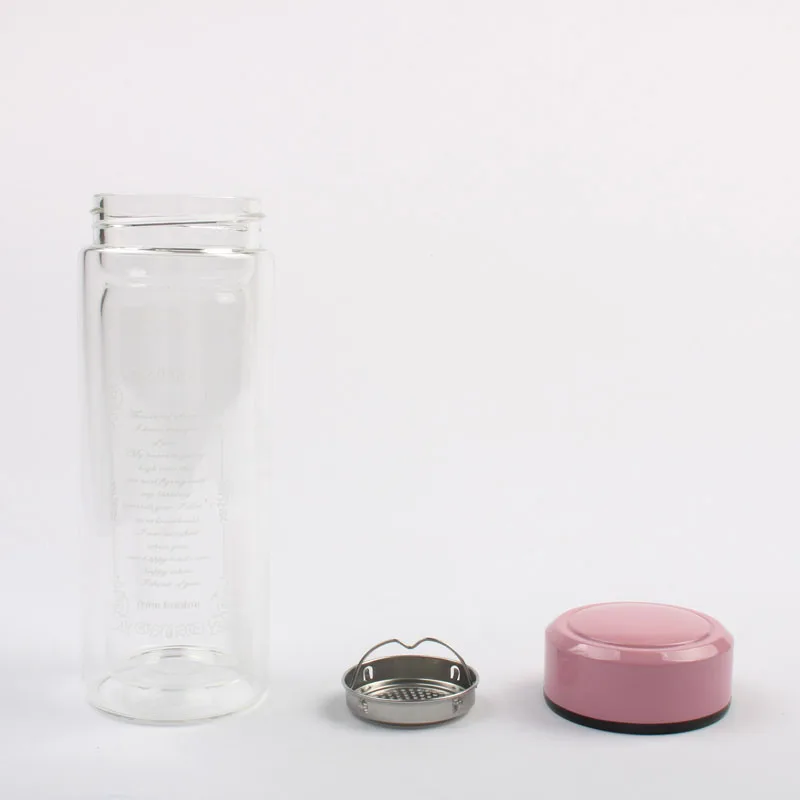 Стеклянная бутылка для воды, посуда для путешествий, портативная бутылка, прозрачная бутылка для воды, чая, стеклянная Спортивная бутылка