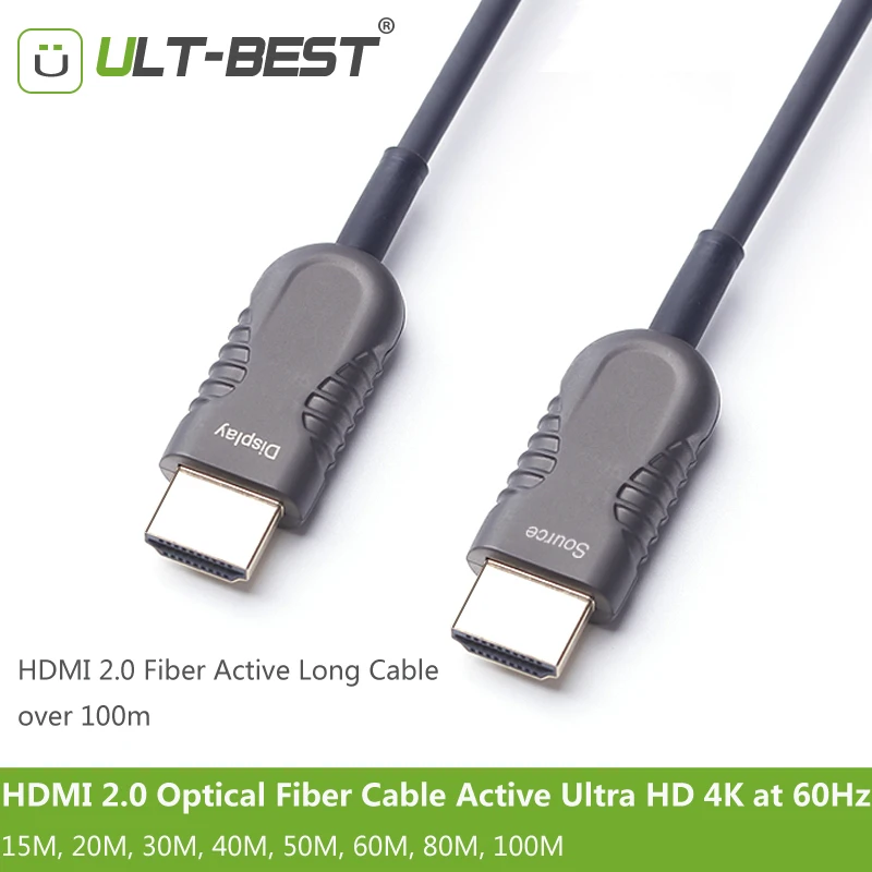 ULT BEST HDMI 2 0 кабель из оптического волокна активный свет Высокая Скорость Ультра HD