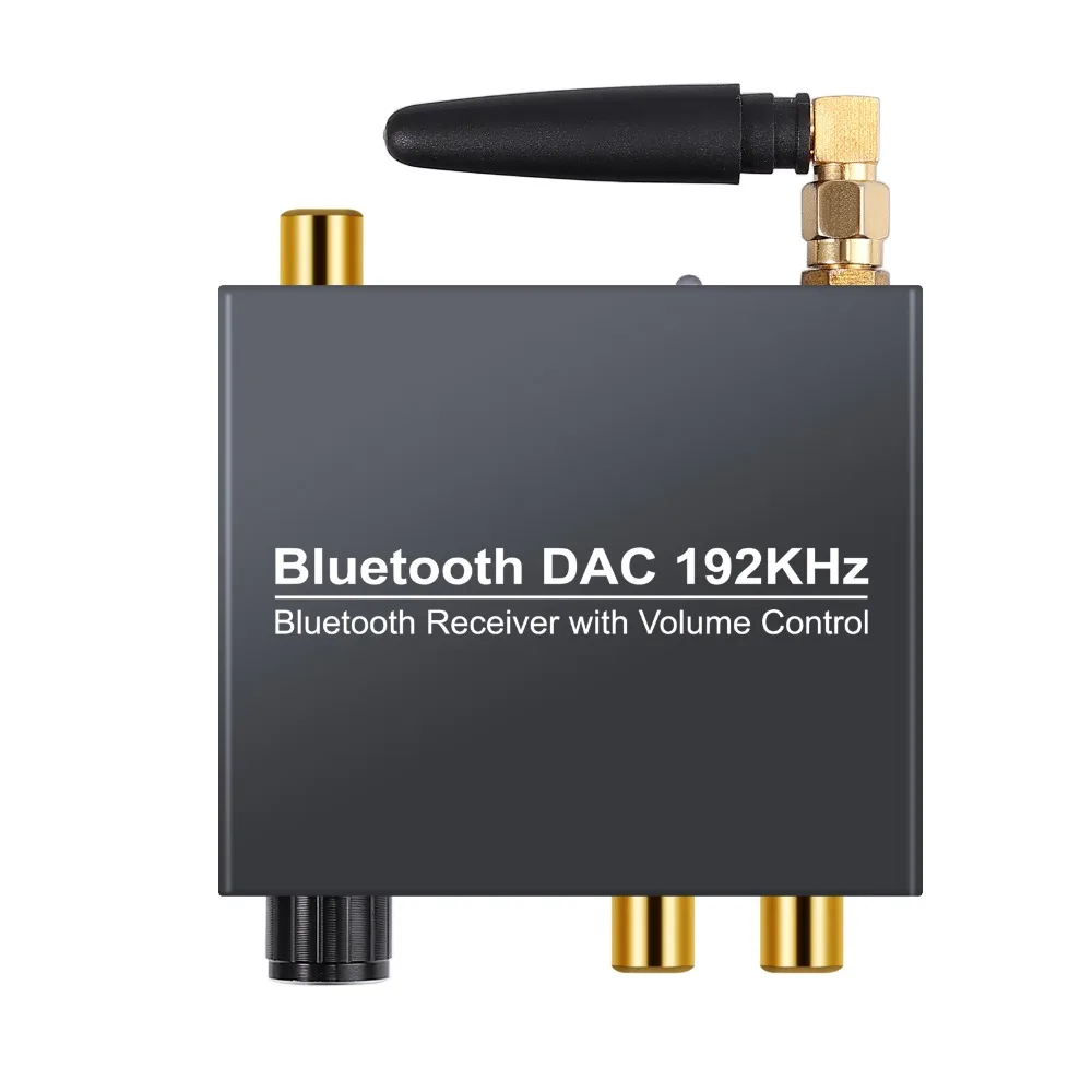 Neoteck 192 кГц Bluetooth DAC цифро-аналоговый аудио конвертер с bluetooth-приемником с регулятором громкости для телефона Ipad DVD