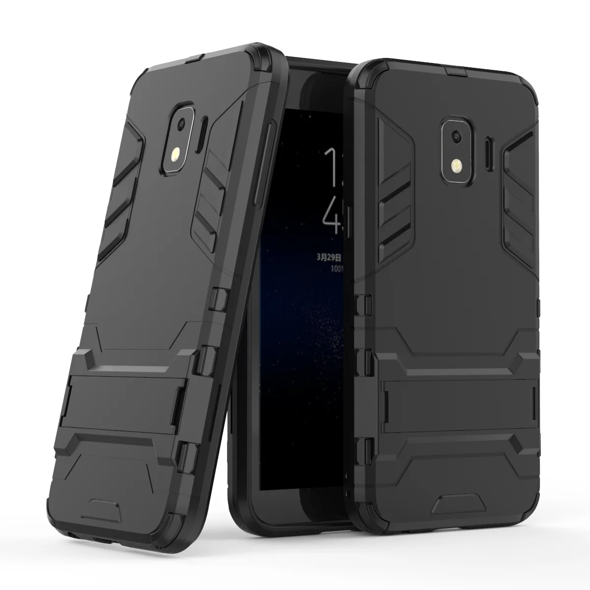 Для Samsung Galaxy J2 Core/J2 (2018)/J2 Pro (2018) чехол Железный человек Броня гибридная подставка