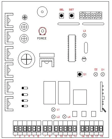 12VDC цепи Управление Замена платы PCB для открывающего механизма раздвижных ворот