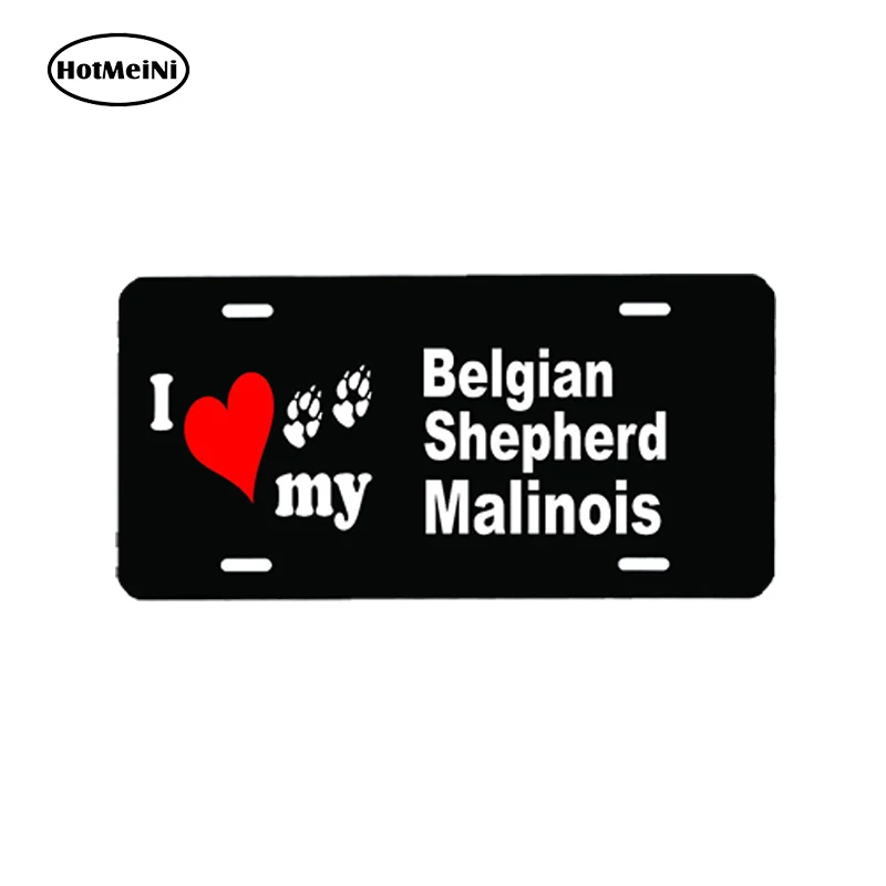 

HotMeiNi 13x6.5cmCar Styling I love my Belgian Shepherd Malinois car Sticker license Waterproof Bumper Doors Windows Accessories