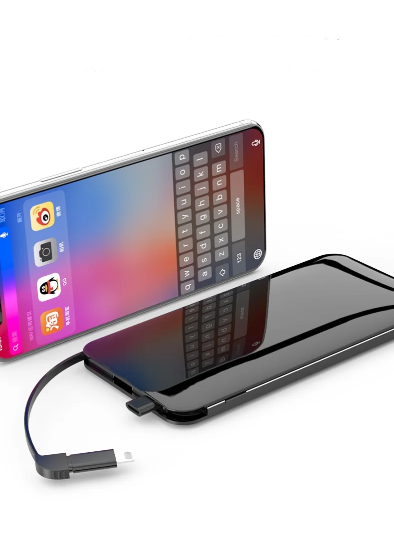 

2018 8000mah Mirror Fast QI Wireless Charging with usb For iphone X 8/8Plus for Samsung S8 for Xiaomi mi5 mi6