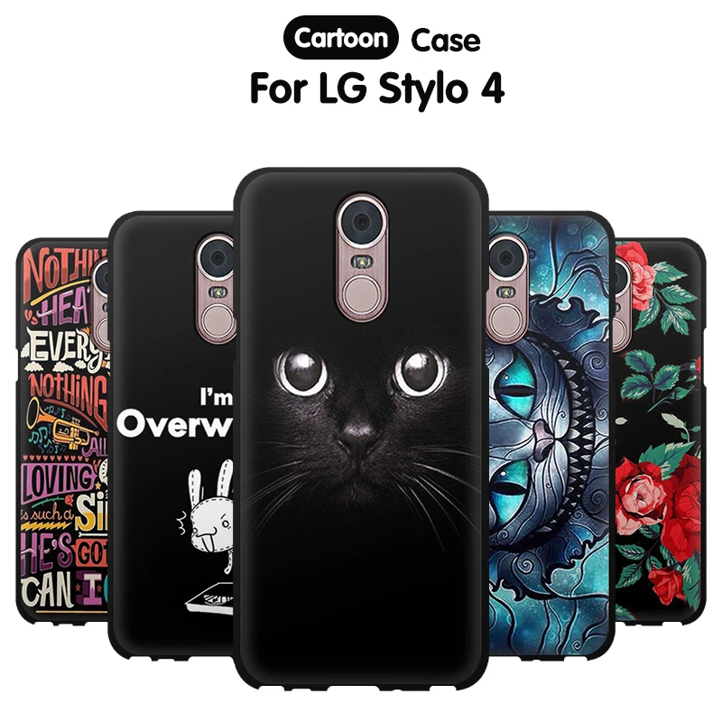 

JURCHEN 3D Pattern Phone Cases For LG Stylo 4 Case Cute Cartoon Slim TPU Soft Silicone Back Cover For LG Stylo 4 Stylo4 Case