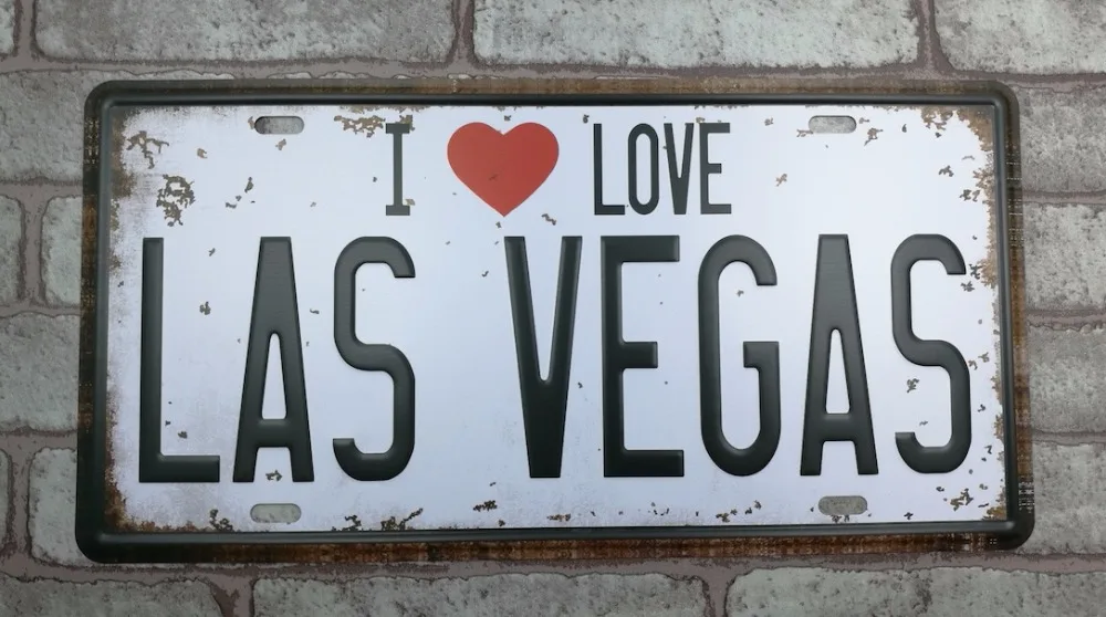 1 шт. настенный металлический плакат с надписью I love Las Vegas Shop | Дом и сад