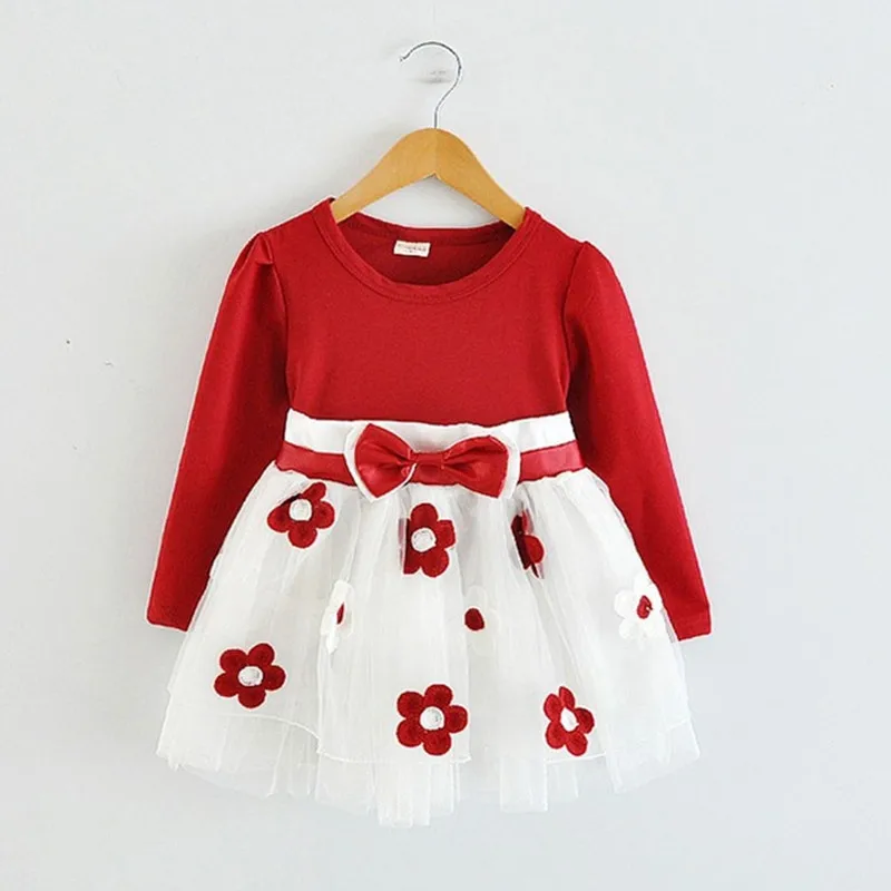 Winter Baby Girls clothes Baby Princess Toddler Newborn Cotton Flower