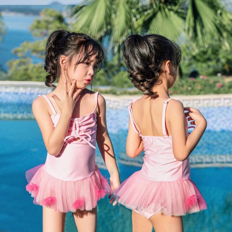 

Girls Bathing Suits One Piece Swimsuit New Summer Children Lace Swimsuit Swimwear Bathing Suit Swimming Costume Beachwear