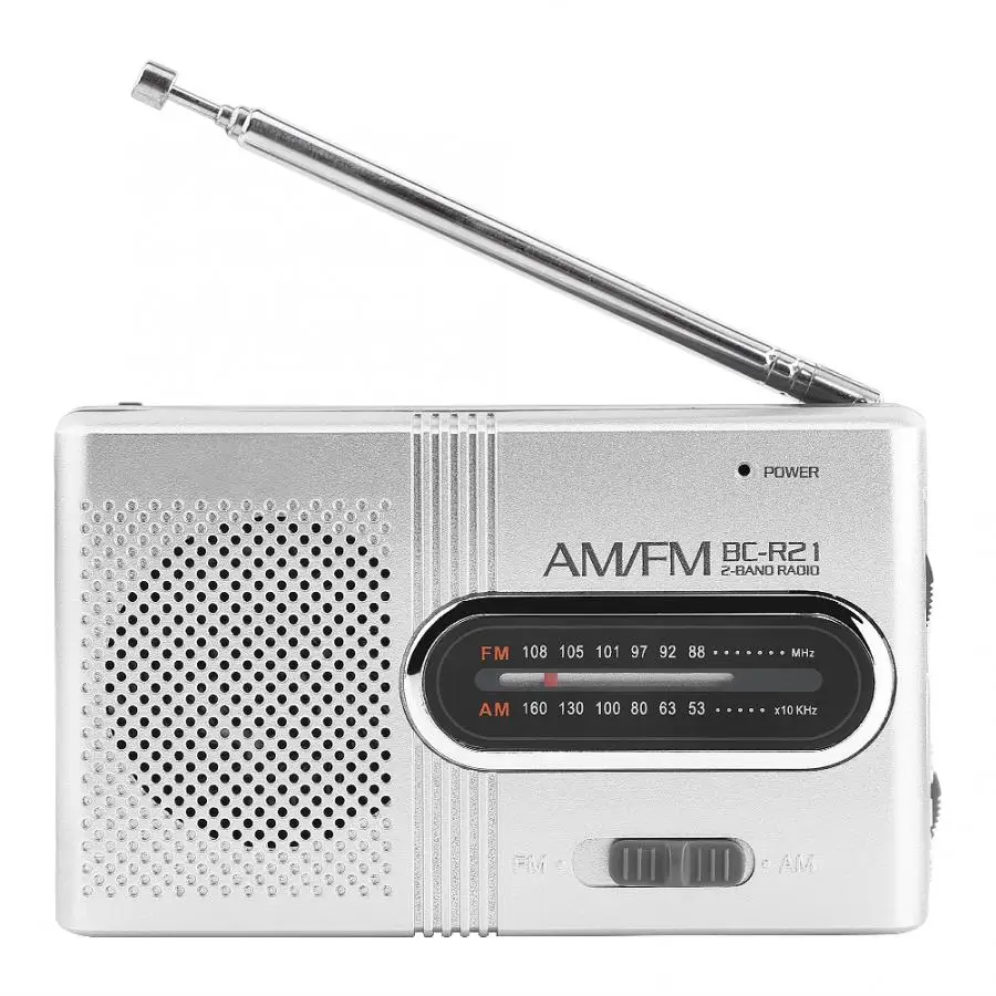 Портативный Универсальный AM/FM радиоприемник с телескопической антенной мини