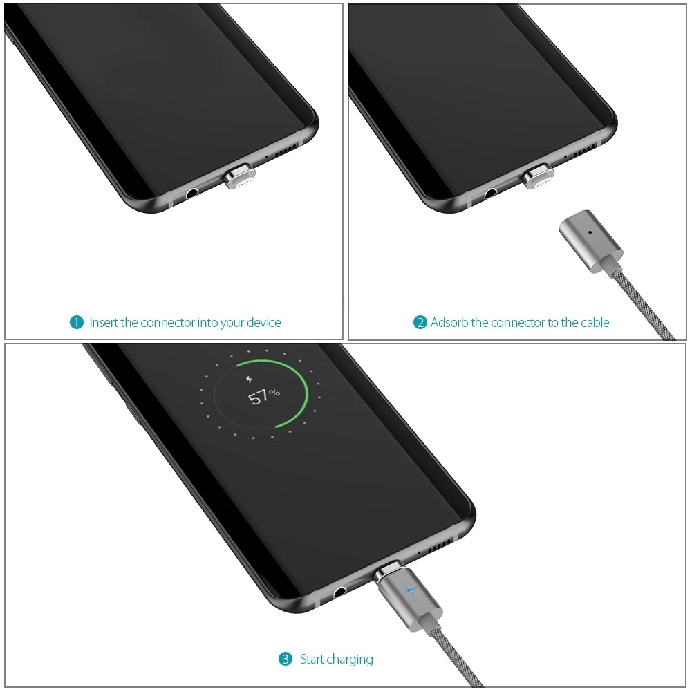 Dodocool металлический магнитный USB-C соединитель для телефона Micro USB адаптер конвертер для dodocool съемный магнитный зарядный кабель синхронизации