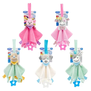 

Lovely Baby Soft Plush Animal Doll Toy Teethers Infant Appease Towel Grasping Rattles Playmate Calm Toys