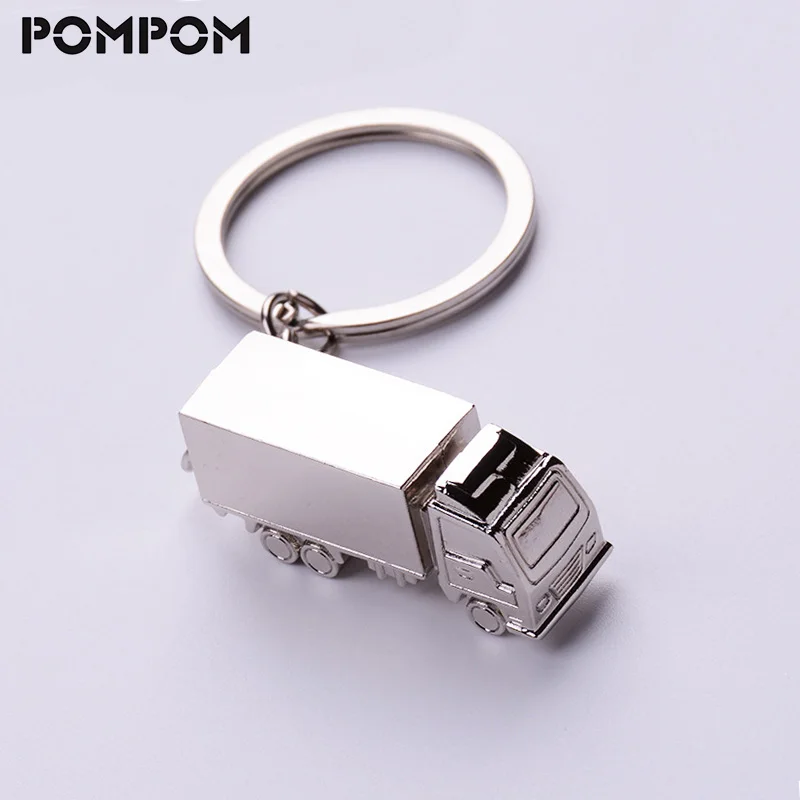 

New Fashion Keychain Jewelry Creative 3D Solid Truck Keychains Truck Key Ring Chains Boy Friends Gifts High Quality Key Holder