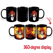 Wärme Ändern Dragon Ball Z SSJ4 Gogeta Wärme Reaktive Farbe Ändern Keramische Kaffeetasse Neuheit Caneca Becher Tassen Kreative Tassen Geschenk