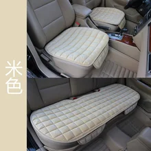 Asiento de coche cojín antideslizante 3-piezas de este conjunto de invierno felpa corta cojín de terciopelo estera cubierta púrpura accesorios interiores envío libre