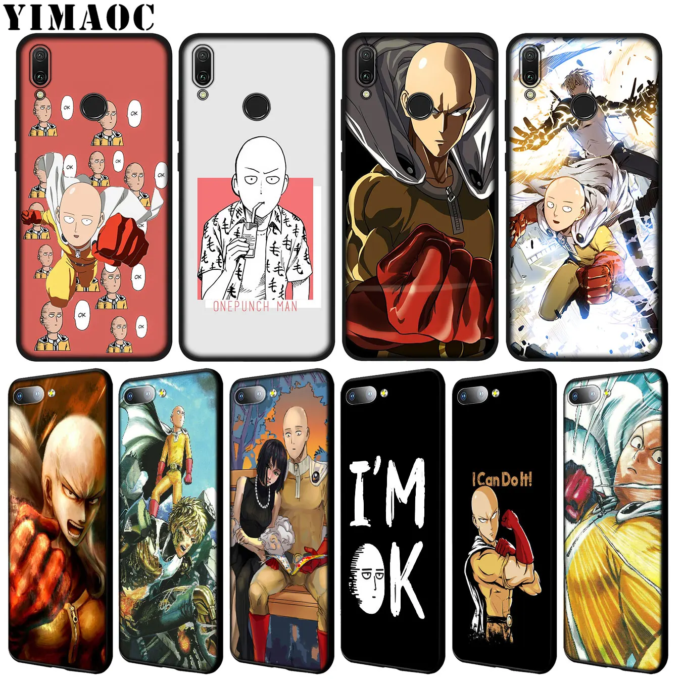 Мягкий силиконовый чехол YIMAOC ONE PUNCH MAN для Huawei Y9 Y7 Y6 Prime 2019 Honor 20 8C 8X 8 9 9X 10 Lite 7C 7X 7A Pro