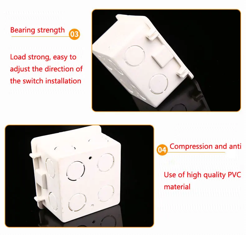 1 шт. настенный нижний переключатель гнездо встроенный скрытый Установка переключатель задняя коробка 86*86 мм, используется для видов кнопок