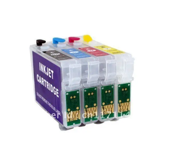 

1set for epson T1321 T1332 T1333 T1334 refillable ink cartridge with auto reset chip for epson T22/TX120/TX130 series printer