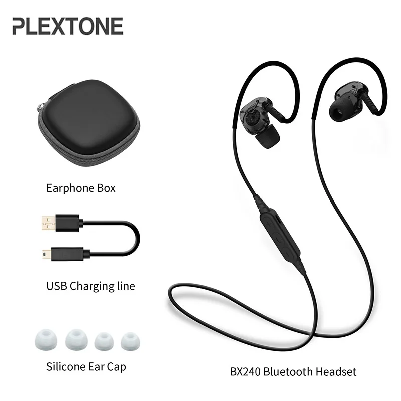 Оригинальные PLEXTONE BX240 беспроводные Bluetooth наушники IPX5 водонепроницаемые спортивные стерео с микрофоном для iPhone samsung Xiaomi huawei