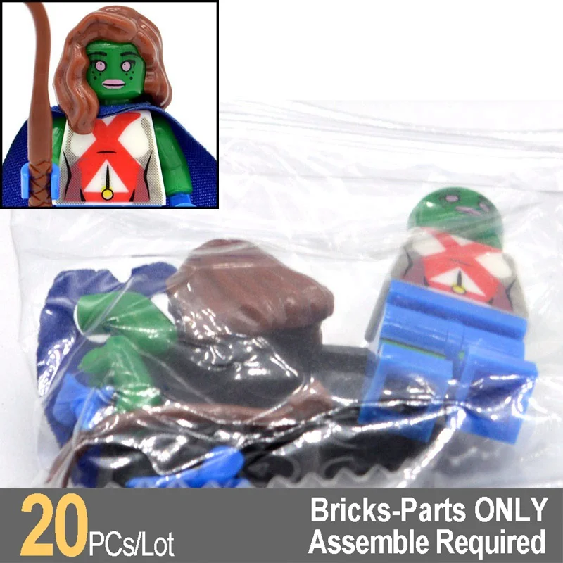 

20PCS/lot Miss Martian Building Blocks Bricks DC Comics Super Heroes Superman Gifts Toys for Children ML119