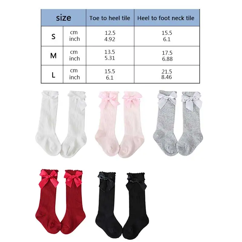 girls cute bowknot socks (2)