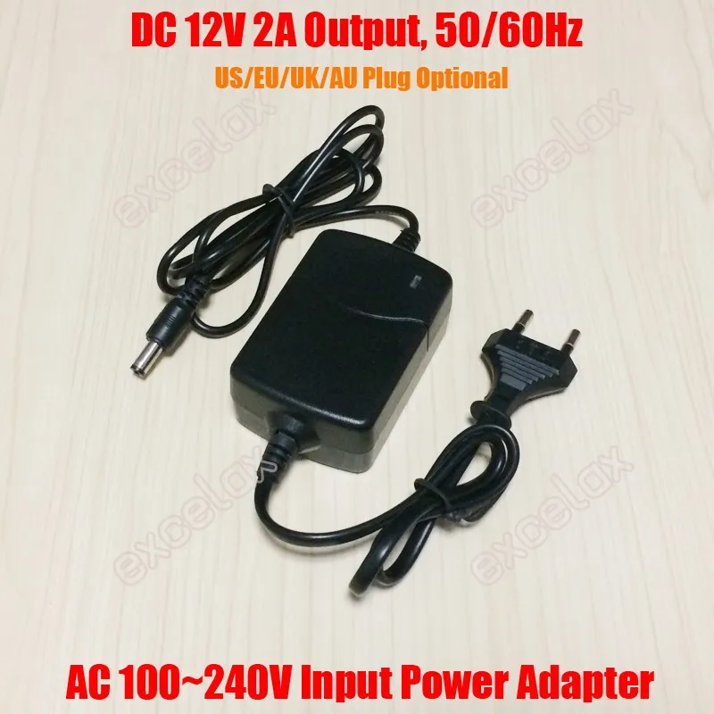 12 Вт DC12V 2A Выход AC100V~ AC240V Вход CCTV Камера переключение Питание адаптера переменного тока постоянного тока 12 V AC 110 V AC 220 V Мощность адаптер