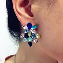 Горячая Распродажа, разноцветная подвеска, кристаллические шпильки геометрической формы, серьги для женщин, модные ювелирные изделия, богемная коллекция, серьги, аксессуары