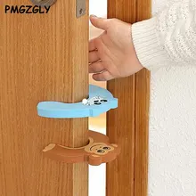 Proteção de silicone para crianças, portas de silicone 5 pçs/lote rolha porta decorativa cuidados de segurança do bebê desenho animado animal jammer criança