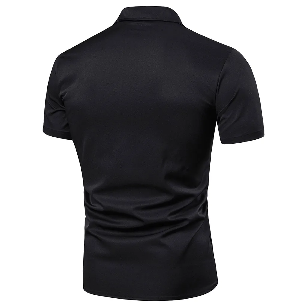 Футболка-поло Для мужчин одноцветное Camisa Поло Masculina Slim Fit рубашки короткий рукав Стенд воротник Для мужчин рубашки поло топ брендовая одежда