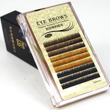 0,10 мм J Curl индивидуальные смешанные цвета накладные норковые накладные брови перманентные брови