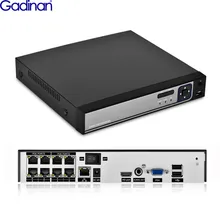 Gadinan 4CH 8CH Full HD 5MP 4MP PoE 48V IEEE802.3a NVR сетевой видеорегистратор ONVIF для ip-камеры с питанием по PoE P2P XMeye система видеонаблюдения
