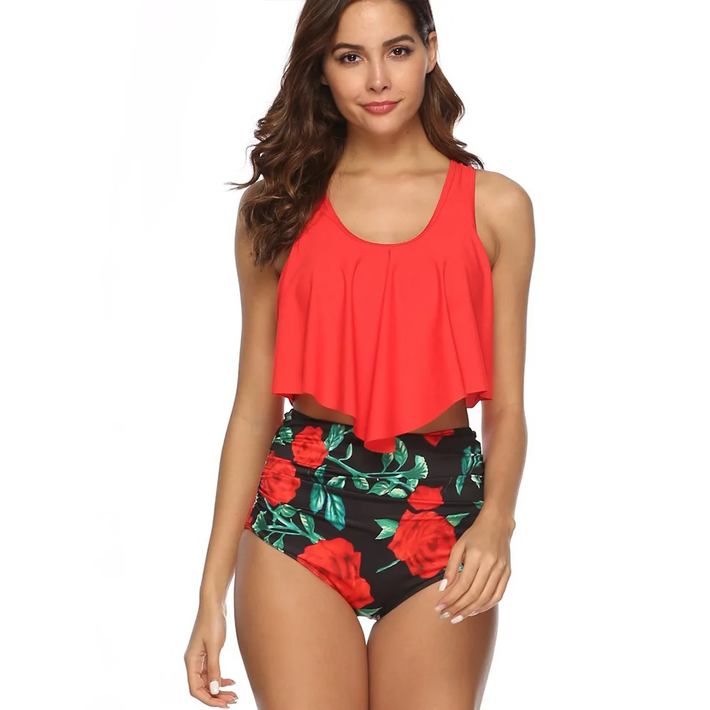 Для женщин с принтом пляжный купальный модные праздничные Семейные комплекты на