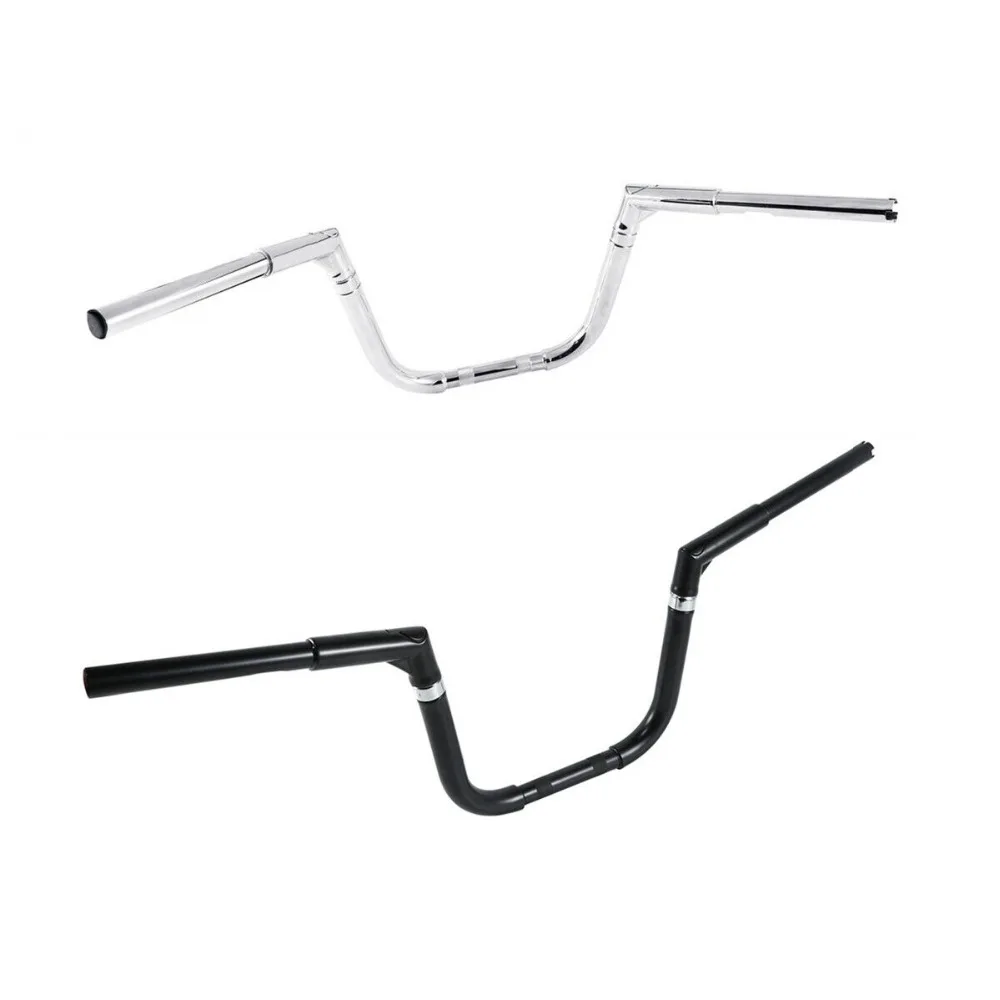 

BLK chorme 10" Rise 1.25" Handlebar For Harley Softail Slim Deluxe FXSTB Dyna Switchback 12-16 Fatboy 2000-2017