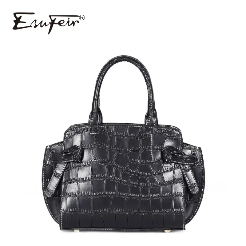 

2019 Crocodile Pattern Genuine Leather Women Handbag Vintage Wings Bag Women's Shoulder Bag Crossbody Bag Brand Designer Handbag