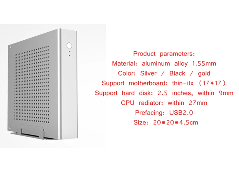 ПК геймерский чехол, компьютерный безопасный шкаф Full Tower, Мини Тонкий ITX Настольный игровой пустой корпус, USB алюминиевый сплав