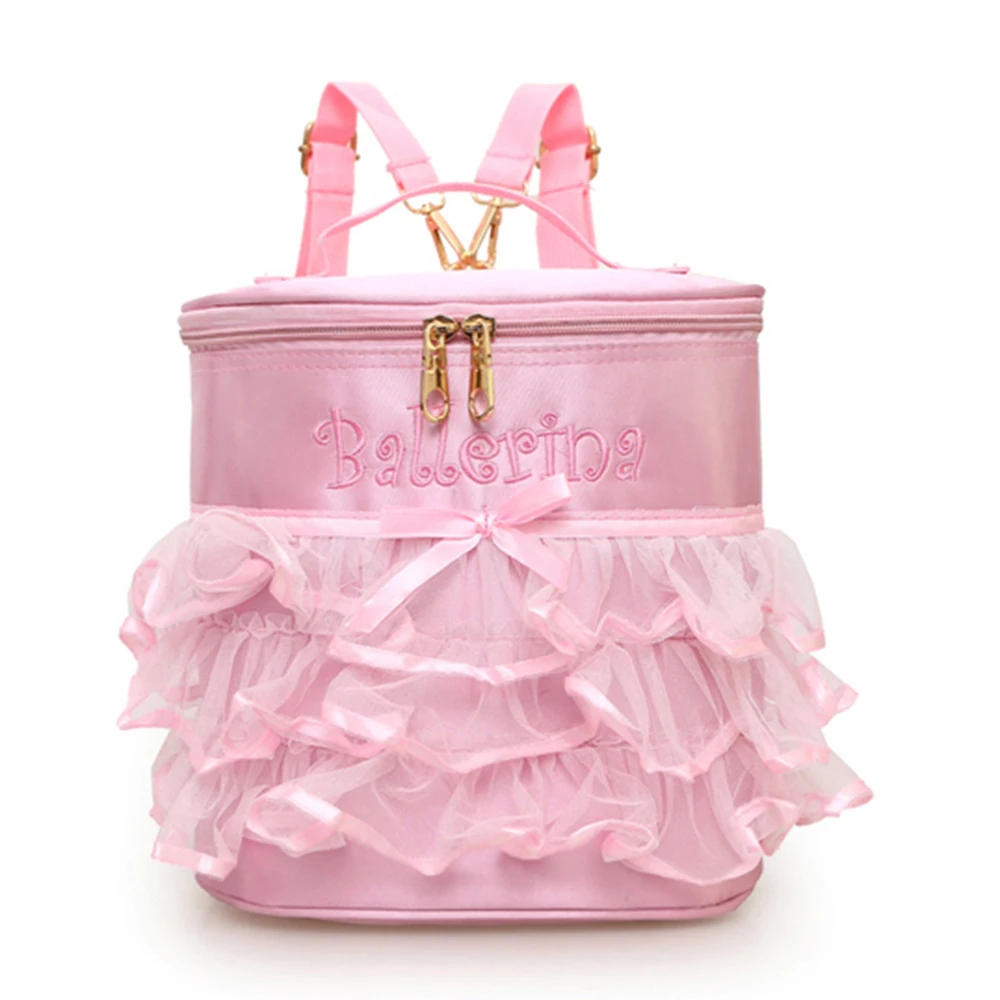 ICOSTUMES Pink Ballet Bag For Girls Toddler Cute Ribbon Embroidery