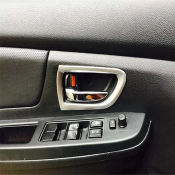 

WELKINRY car auto cover styling For Subaru XV 2013 2014 2015 2016 2017 ABS chrome interior door handle cup bowl accessories trim