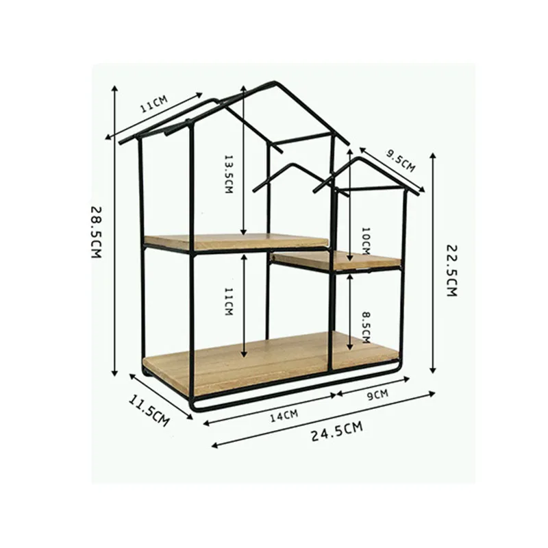 Креативная железная полка, украшение для дома, железная настенная полка, настенный ящик для хранения украшений, подарок на год, подарок на день рождения