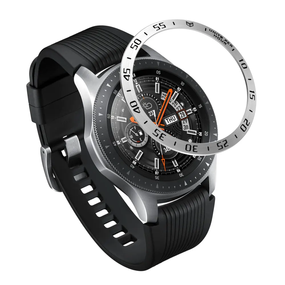 Крышка из нержавеющей стали для samsung Galaxy Watch 46 мм/42 мм/gear s3 frontier/gear S2 классический SM-R732 ободок кольцо Клей чехол - Цвет ремешка: Watch 46mm A sliver