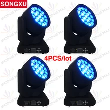 Songxu 4 шт./лот новейшие 19x12 Вт RGBW 4IN1 LED Hawkeye Moving головной свет для дискотек ночной клуб DJ-бар партия/SX-MH1912