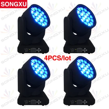 

SONGXU 4pcs/lot Newest 19x12W RGBW 4in1 LED Hawkeye Moving Head Light For Disco Nightclub DJ Bar Party/SX-MH1912