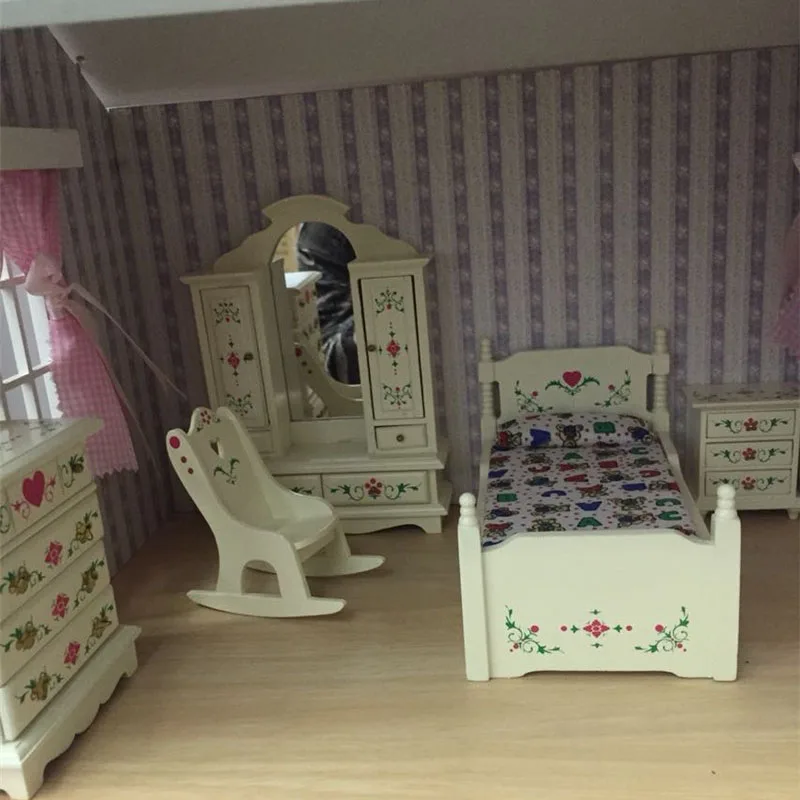 Dolls House 2 WALNUT CASSE DA COMODINO ARMADIO MOBILI IN MINIATURA 1:12 camera da letto
