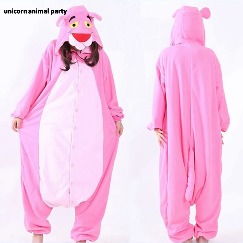 

Kigurumi Pink Leopard Sleepsuit Costume Cosplay Homewear Lounge Wear Onesie Pajamas Pyjamas Sleepwear Halloween