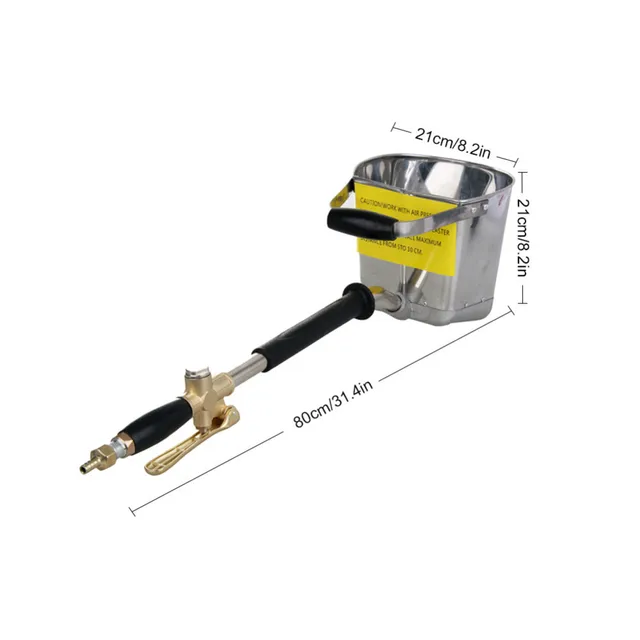 Pneumatic Cement Mortar Gun High Light Pressure Air Cement Spray Gun