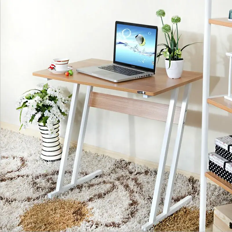 Simple desk tablestudent laptop computer desk household bookcase lazy table modern steel wooden desk