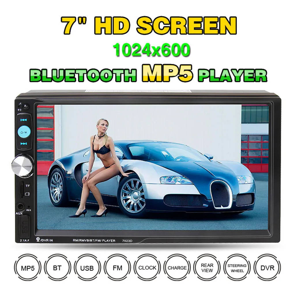 

Vehicle MP5 Car MP5 2 Din MP5 Player 7023D Car Radio Stereo with High Definition Touch Screen
