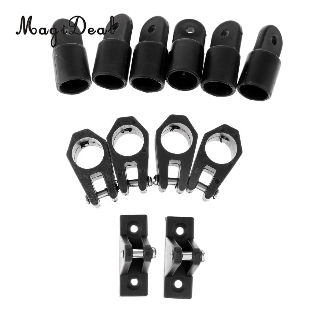 MagiDeal Universal 12Pcs/Set 22mm Boat Bimini Top Nylon Fittings Kits - Eye End+Jaw Slide+Hinge Replacement for Water Sport Acce
