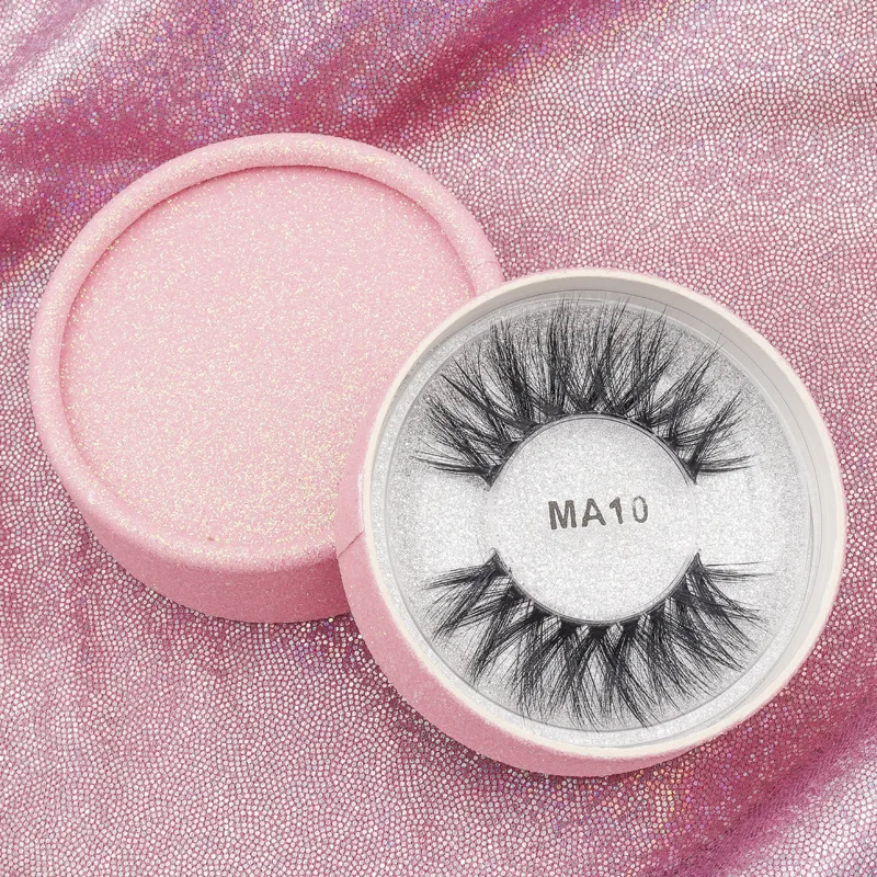 

HBZGTLAD individual mink lashes 3D eyelashes natural long invisible thin band stage lashes curl soft extensions circle rose box