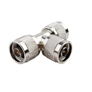 

20 Pieces N-Type RF Coaxial Connector Adapter N Male to 2x N Plug Male 3 Way "T" Type Brass