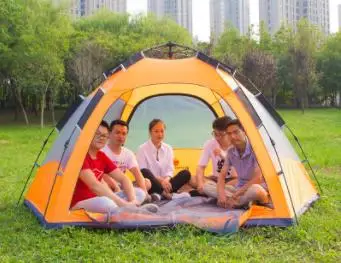 

Hexagonal Automatic Outdoor 5 6 8 Person Family Party Hiking Car Self Driving Outdoor Camping Spring Travel Park Picnic Tent